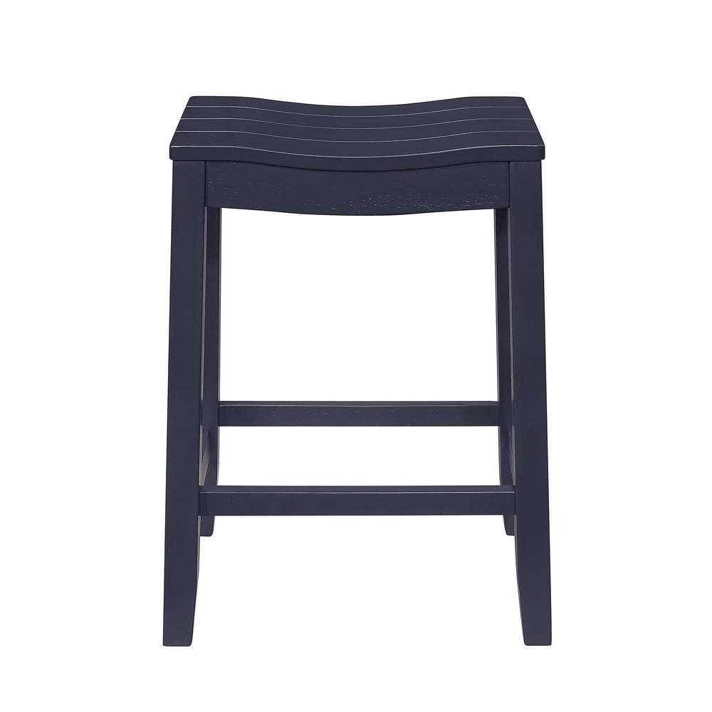 Hillsdale Furniture 30" Fiddler Backless Barstool Navy: Matte Finish, Wood Legs, Fixed Height