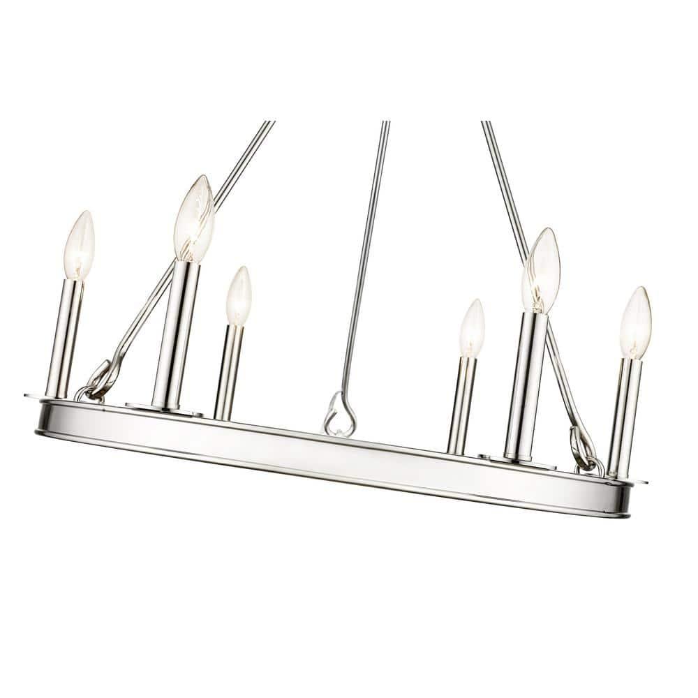 Z-Lite Barclay 6 - Light Dimmable Wagon Wheel Chandelier