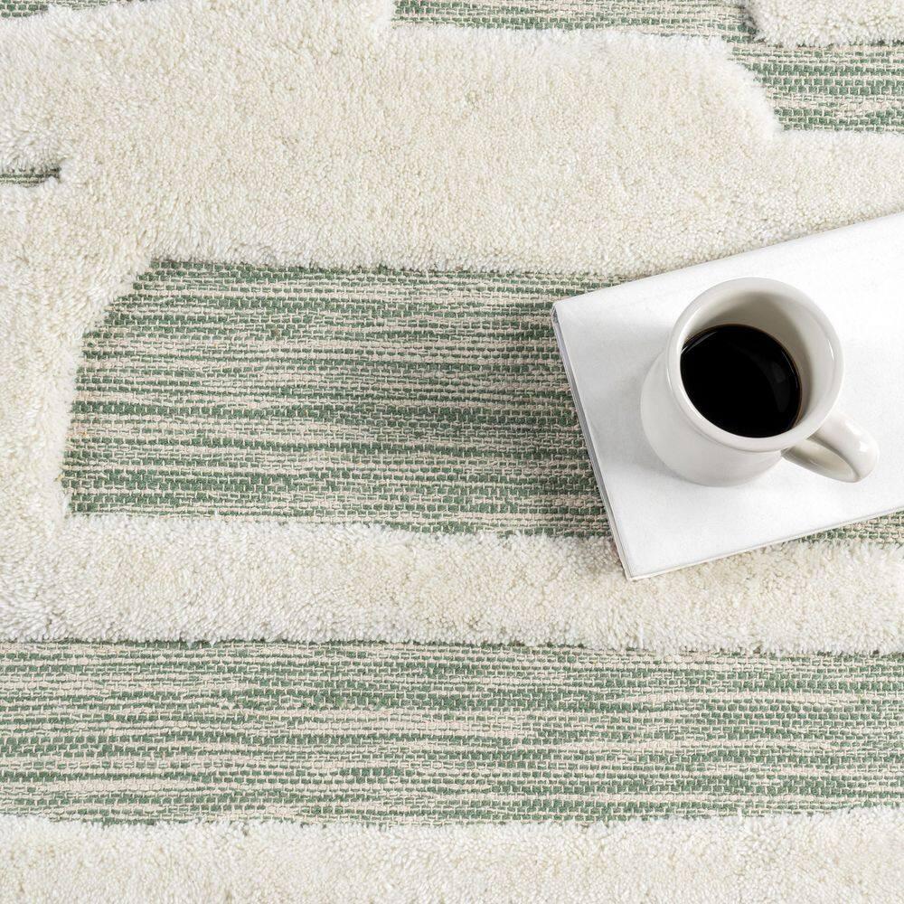 Nuloom Babai New Zealand Wool Area Rug, 3' x 5', Green