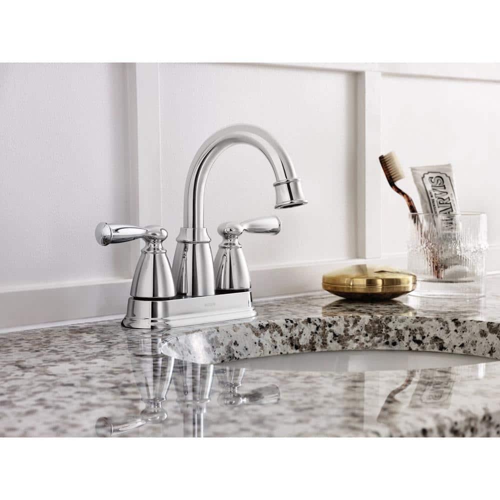 Moen Banbury 4-in Centerset 2-Handle Bathroom Faucet in Chrome