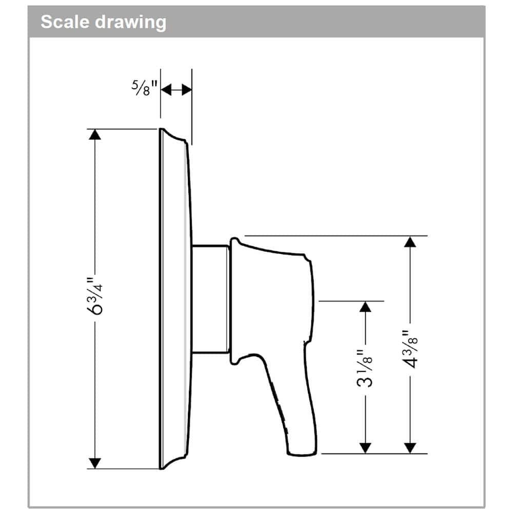 Metris C Pressure Balance Faucet Trim