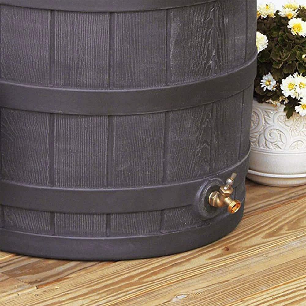 Good Ideas Good Ideas Rain Wizard Whiskey Style Rain Barrel with Overflow and Spigot