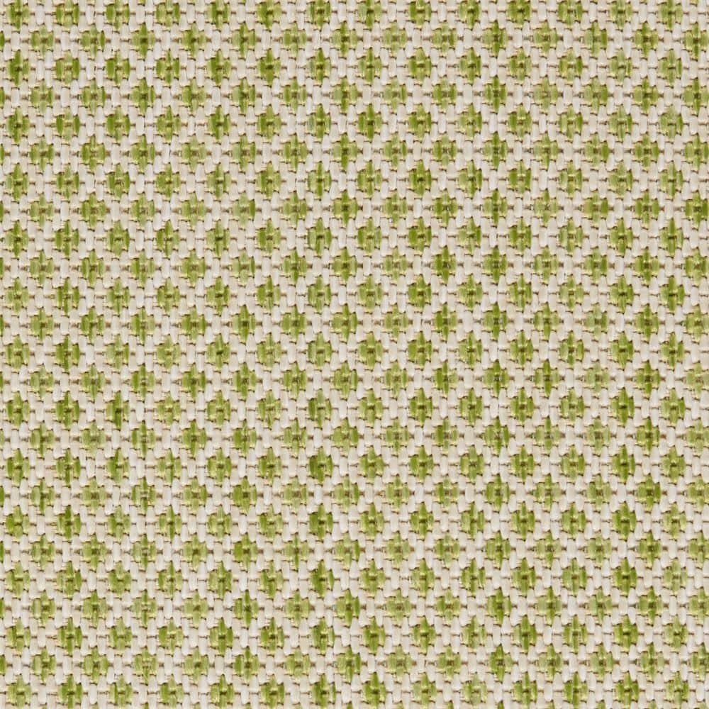 Nourison Courtyard 9' x 12' Ivory Green All-over design Indoor/Outdoor Rug