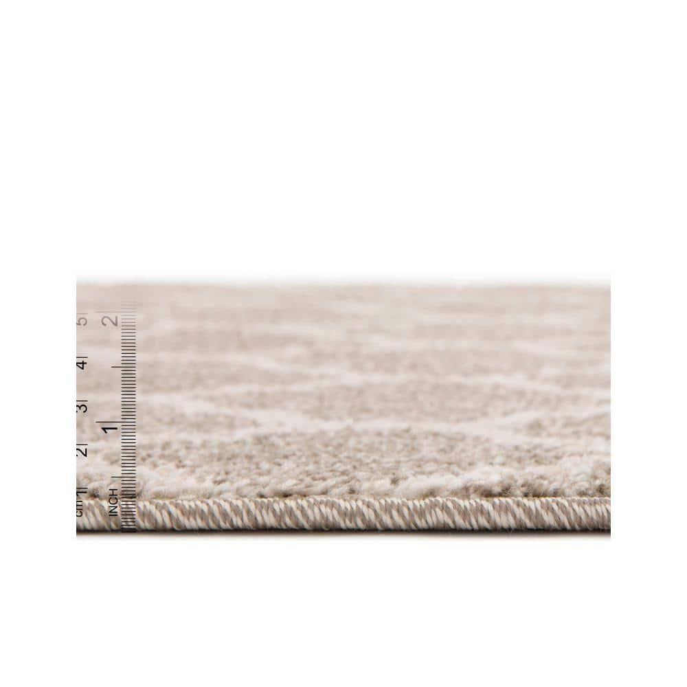 Unique Loom 2' 7 x 8' 0 Trellis Philadelphia Light Brown Area Rug