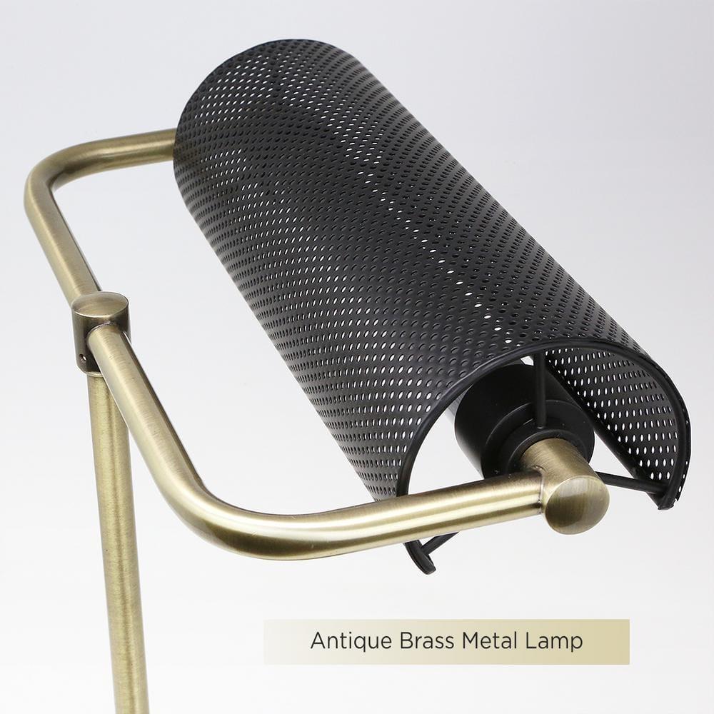 O’Bright LED Desk Lamp with USB Charging Port, Metal Lamp, Flexible Swivel Arms, Soft White LED Reading Light (3000K), Bedside Reading Lamp, Office Lamp, Table Lamp, ETL Listed (Piano Lamp - Black)