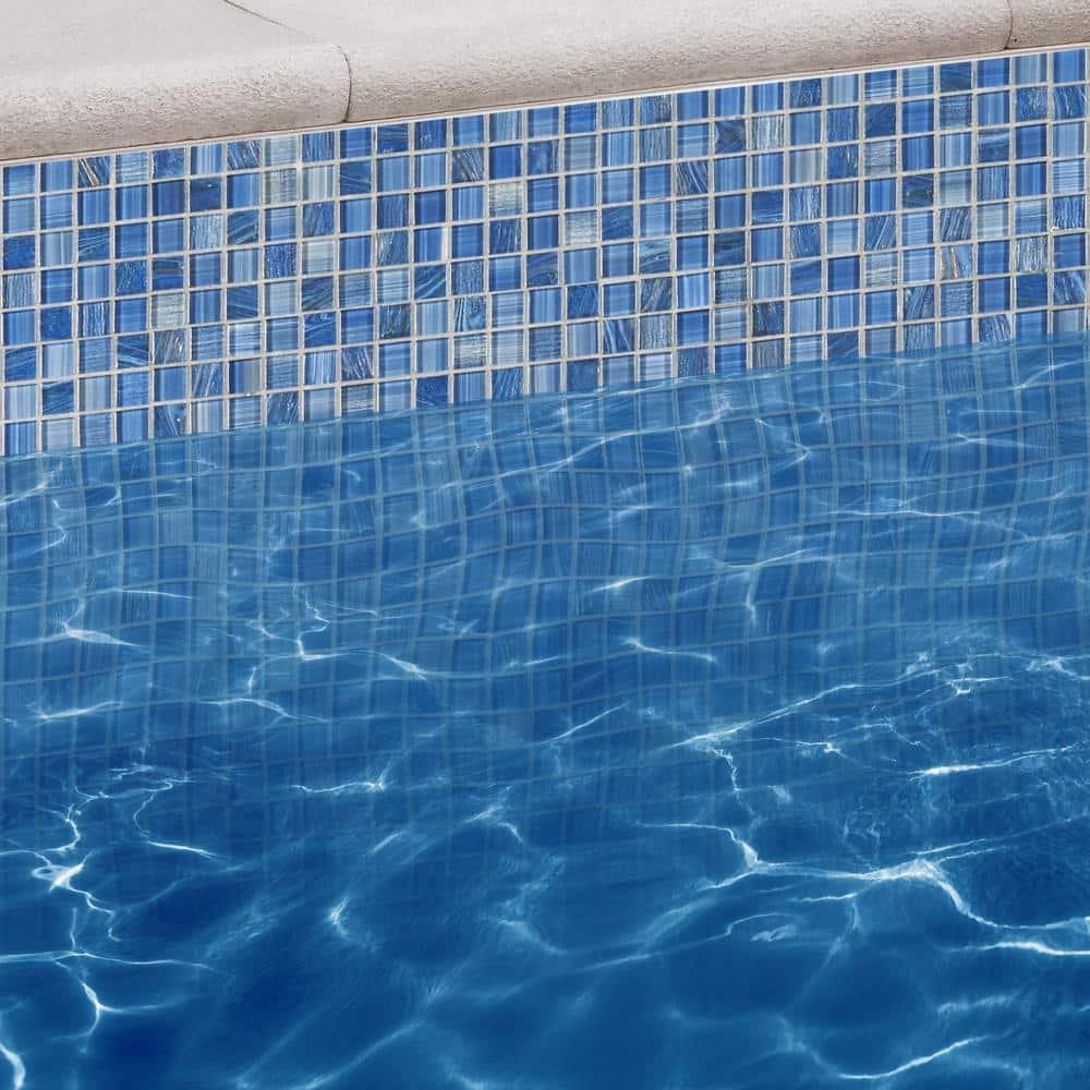 Jayla 11.81 in. x 11.81 in. Polished Glass Floor and Wall Mosaic Tile
