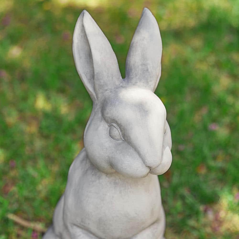 Glitzhome 22.75"H MGO White Standing Rabbit Statue