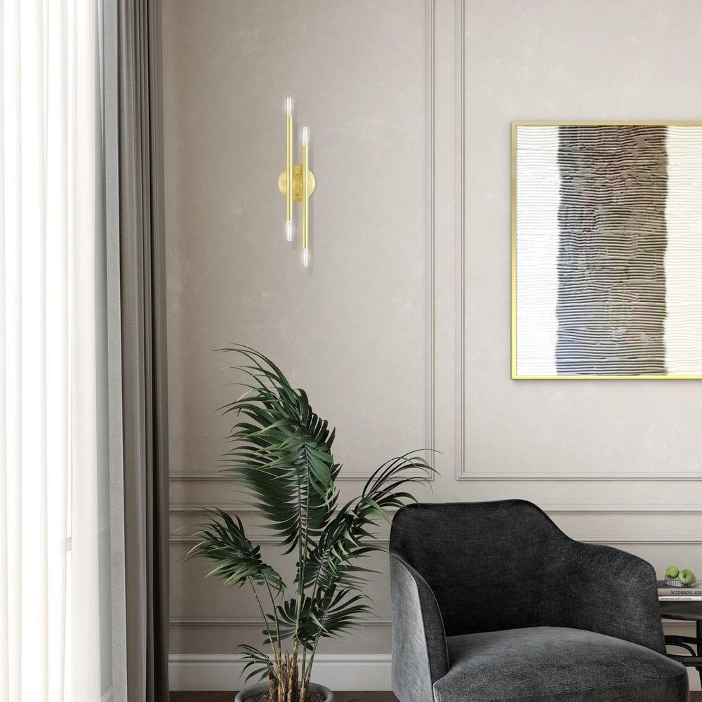 Livex Lighting Soho 4 - Light Wall Light in  Satin Brass