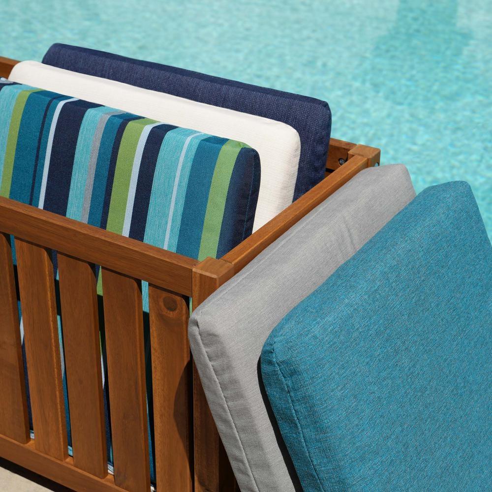 Honeycomb Outdoor Universal Seat Cushion (2-Pack) - Textured Solid Teal