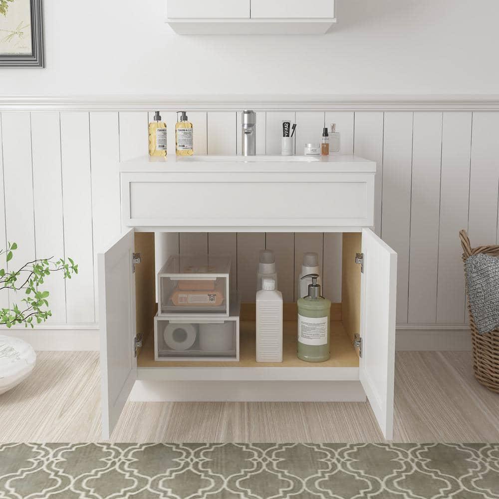 39" W Birch Plywood Freestanding Single Base Storage Cabinet with Soft Close Door