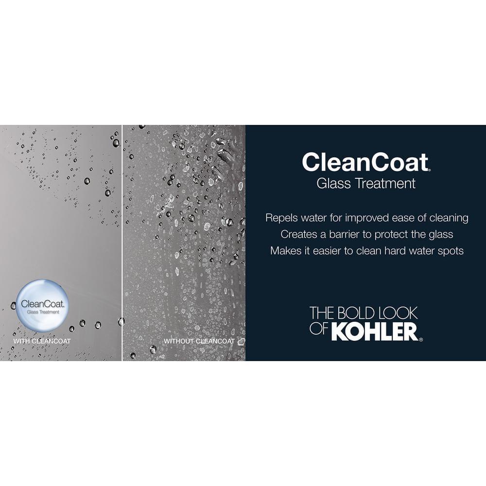 Levity 59.62" x 62" Bypass Bath Door with CleanCoat® Technology