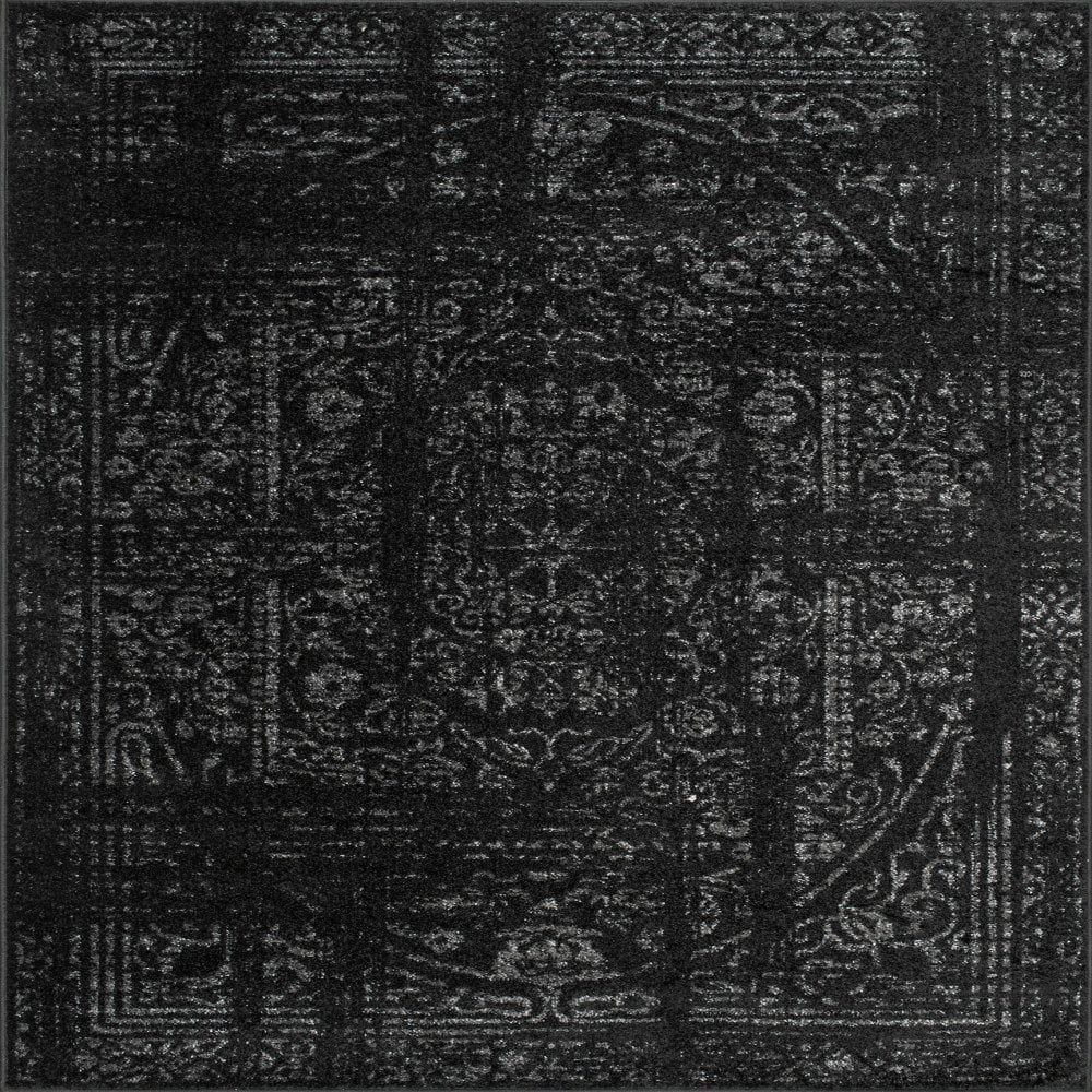 Nuloom Arlena Medallion 2x3 Accent Indoor Area Rug for Living Room Bedroom Dining Room Entryway Kitchen, Black/Grey