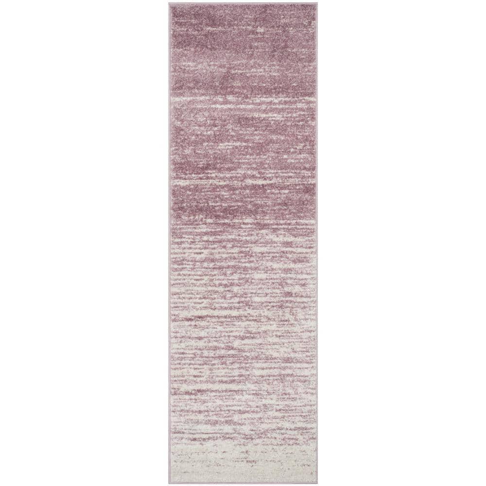 Adirondack ADR113 Machine Made Indoor Runner - Cream/Purple - 2'-6"x6' - Safavieh
