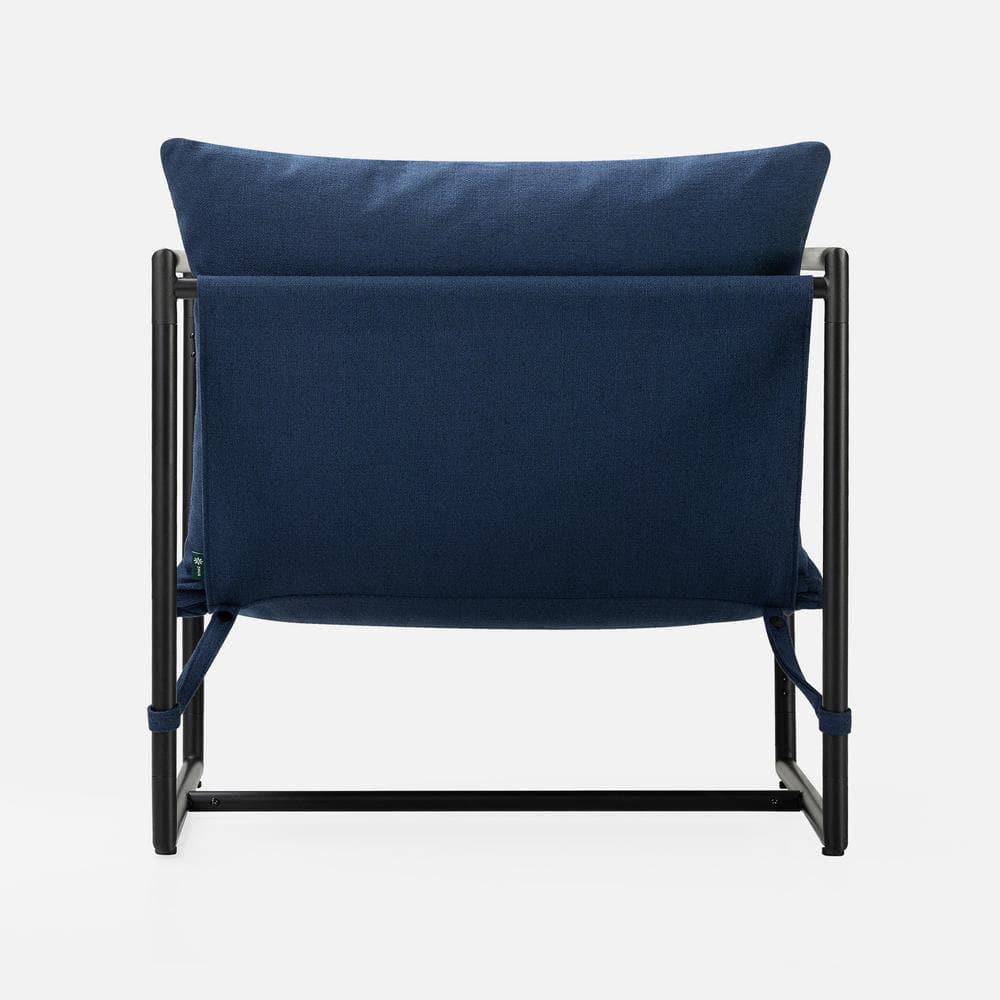 Zinus Aidan Metal Framed Sling Indoor Accent Chair, Navy