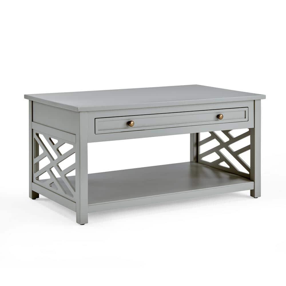 Alaterre Coventry 36" Coffee Table with Drawer and Two End Tables with Tray, Set of 3
