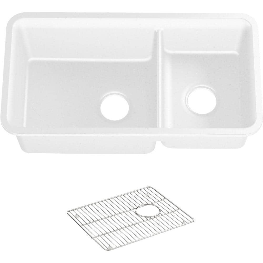 Cairn® 34" L x 18" W Double Basin Undermount with Accessories