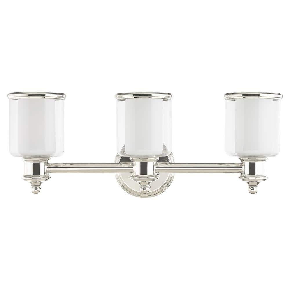 Livex Lighting Middlebush 3 - Light Vanity in  Polished Nickel