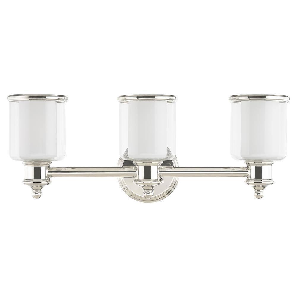 Livex Lighting Middlebush 3 - Light Vanity in  Polished Nickel