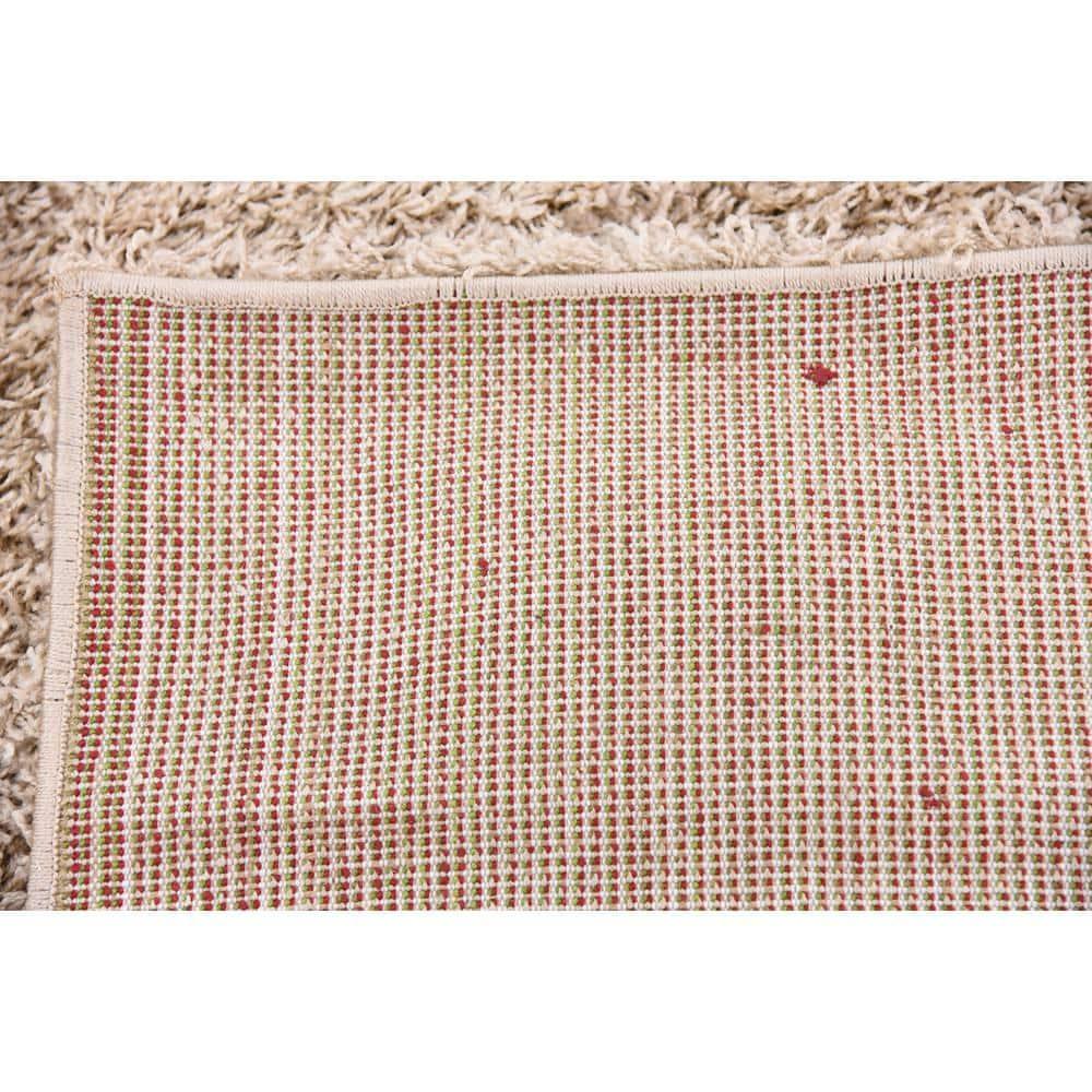 Unique Loom 9' 0 x 12' 0 Rectangle Solid Shag Taupe Area Rug