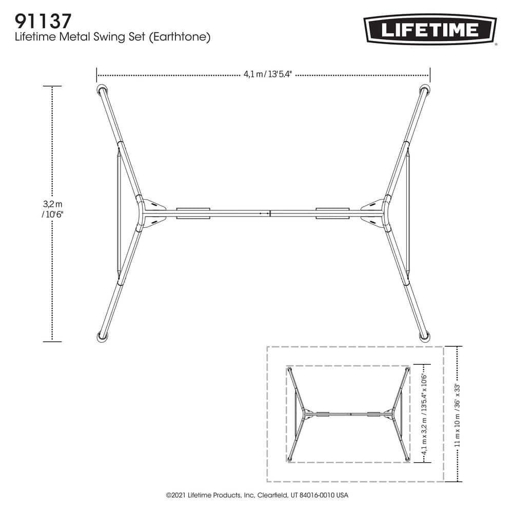 Lifetime Playset 10' Swing Set - Earthtone