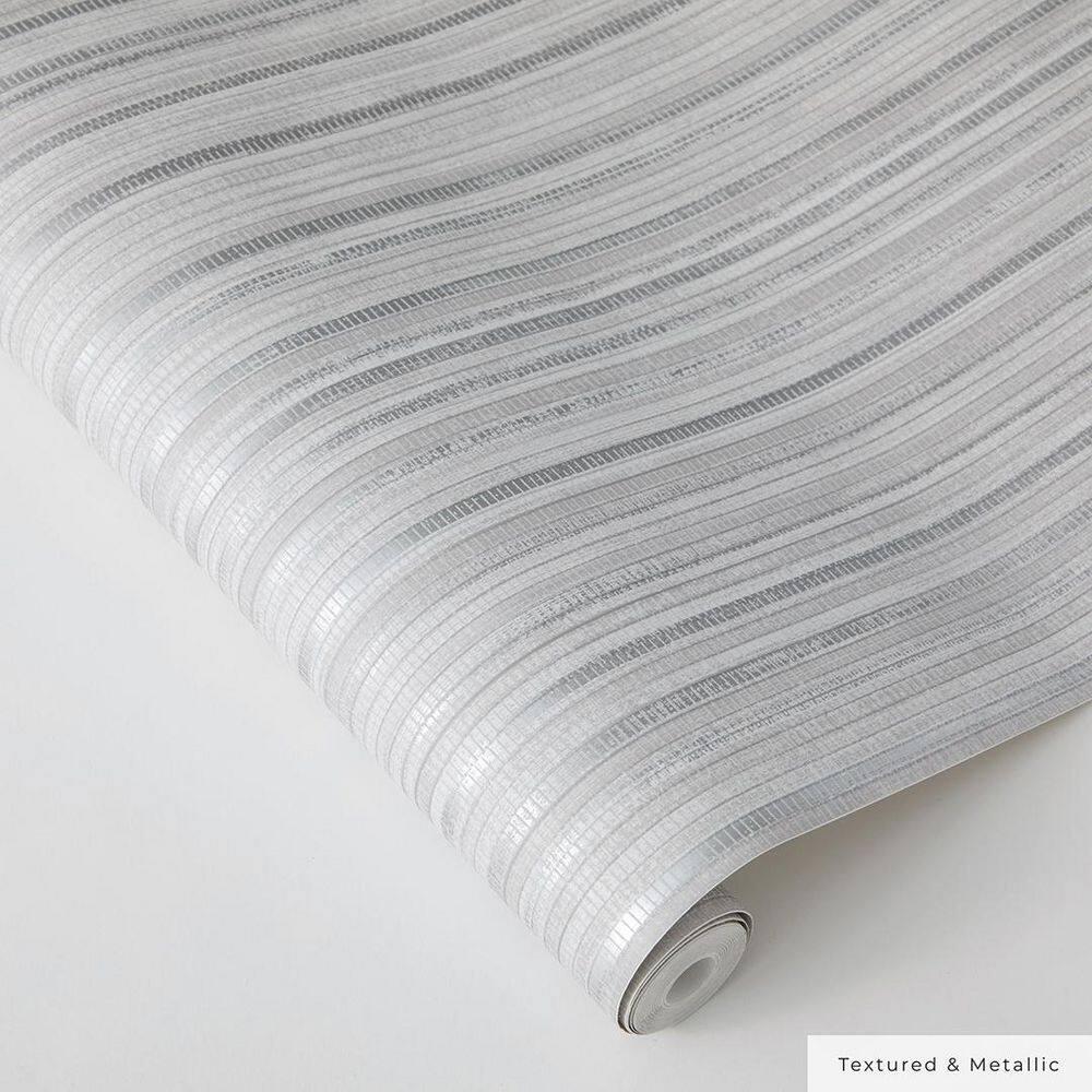 Tempaper & Co.® Faux Grasscloth Removable Peel and Stick Wallpaper, Textured Sterling Silver, 28 sq ft: Vinyl, Self-Adhesive