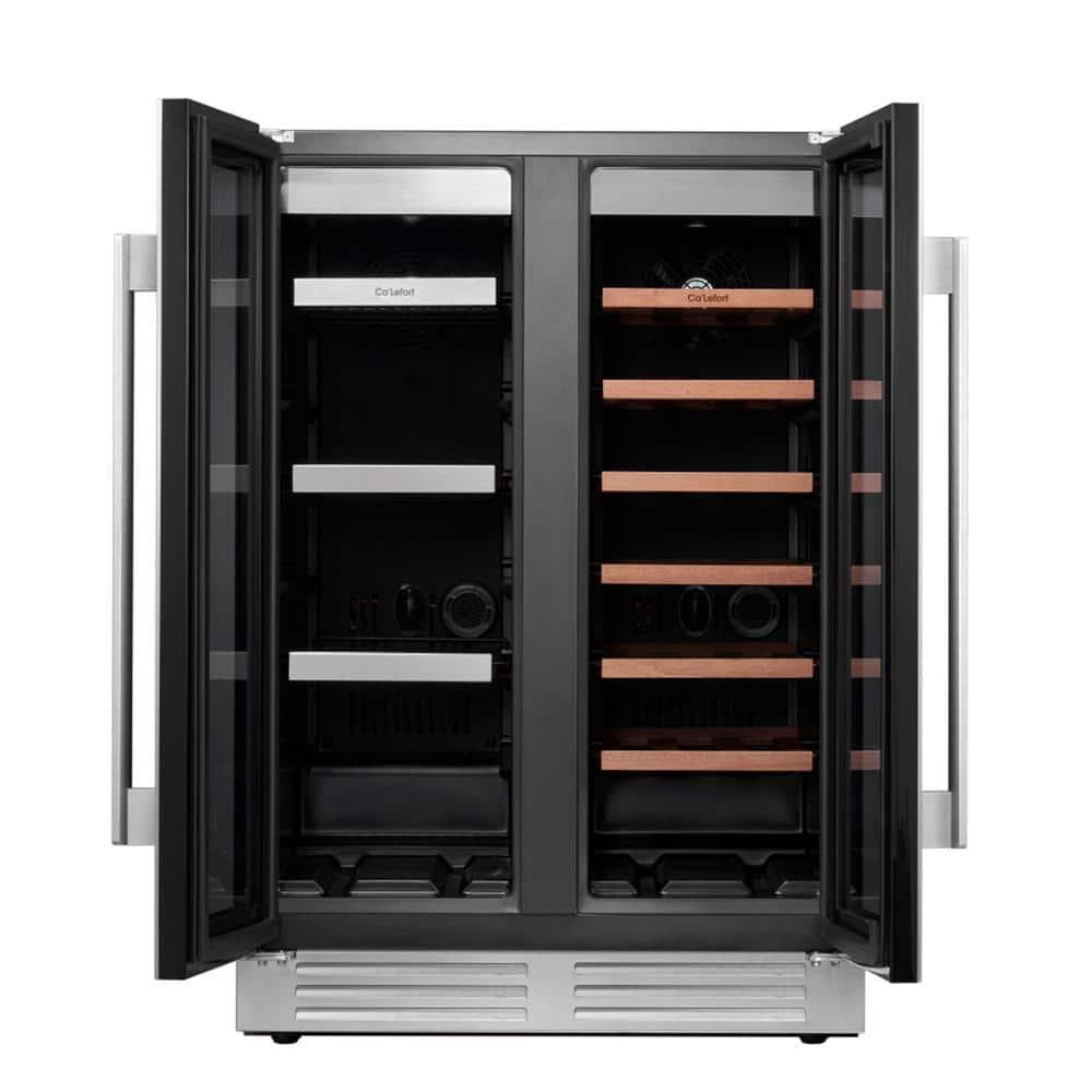 Ca'Lefort 24 Inch Dual Zone Stainless Steel Wine and Beverage Refrigerator