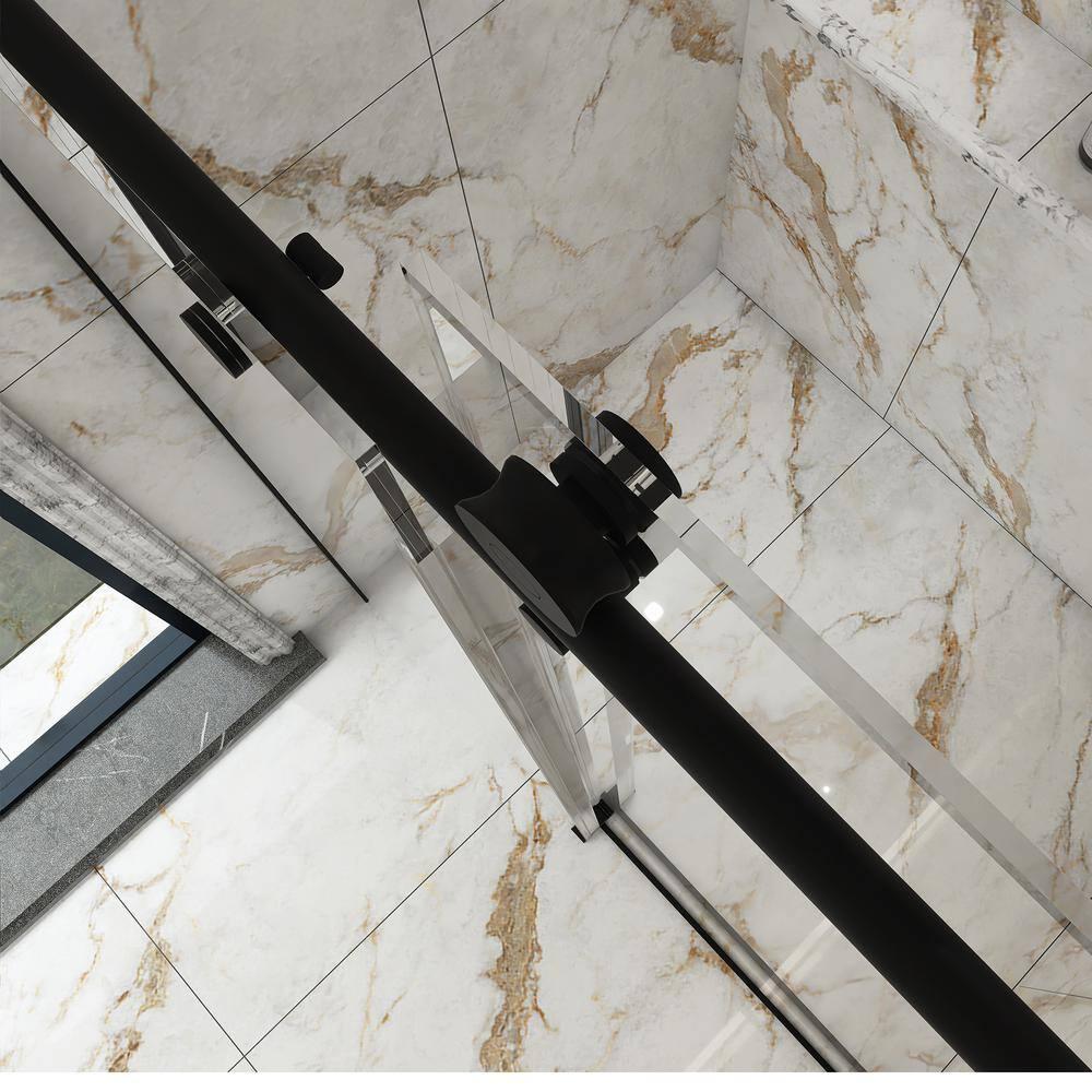 TCYO 48 In. W X 76 In. H Single Sliding Bypass Semi-Frameless Shower Door In Chrome TYLDSD07MB