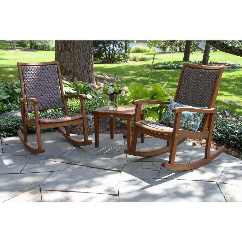 Vineyard Classic Brown Eucalyptus Square Outdoor End Table