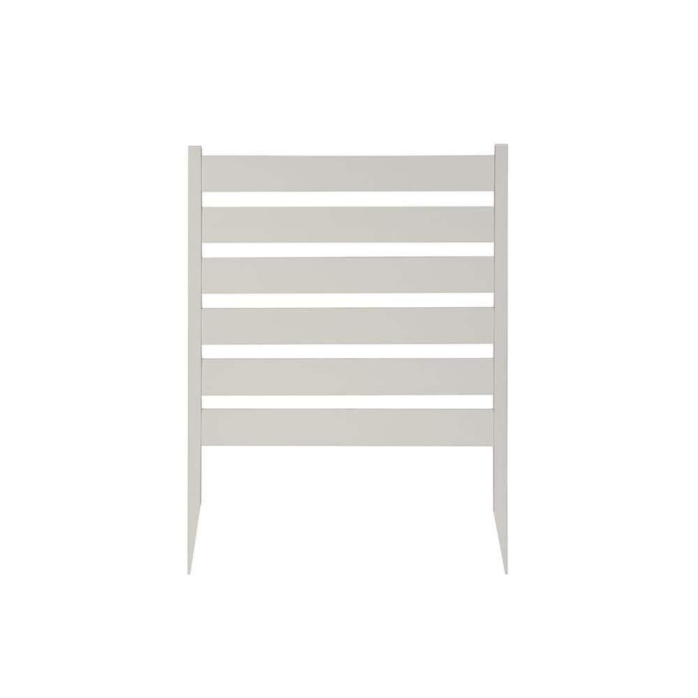 Zippity Outdoor Products 26in H x 24in W (3 Panels) No Dig Zippity Maui Fence Kit, Charcoal Color WoodTek Vinyl Fence Panel, Temporary Outdoor Border for Garden, Easy Install DIY Fence for Backyard, Patio, & Deck, ZP19066