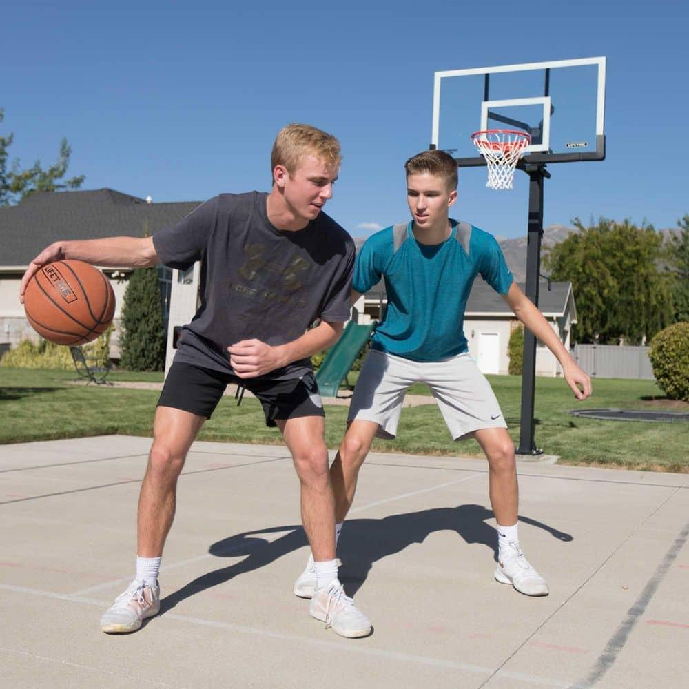 Lifetime New Adjustable Bolt Down Basketball Hoop (60-inch Tempered Glass), 90569