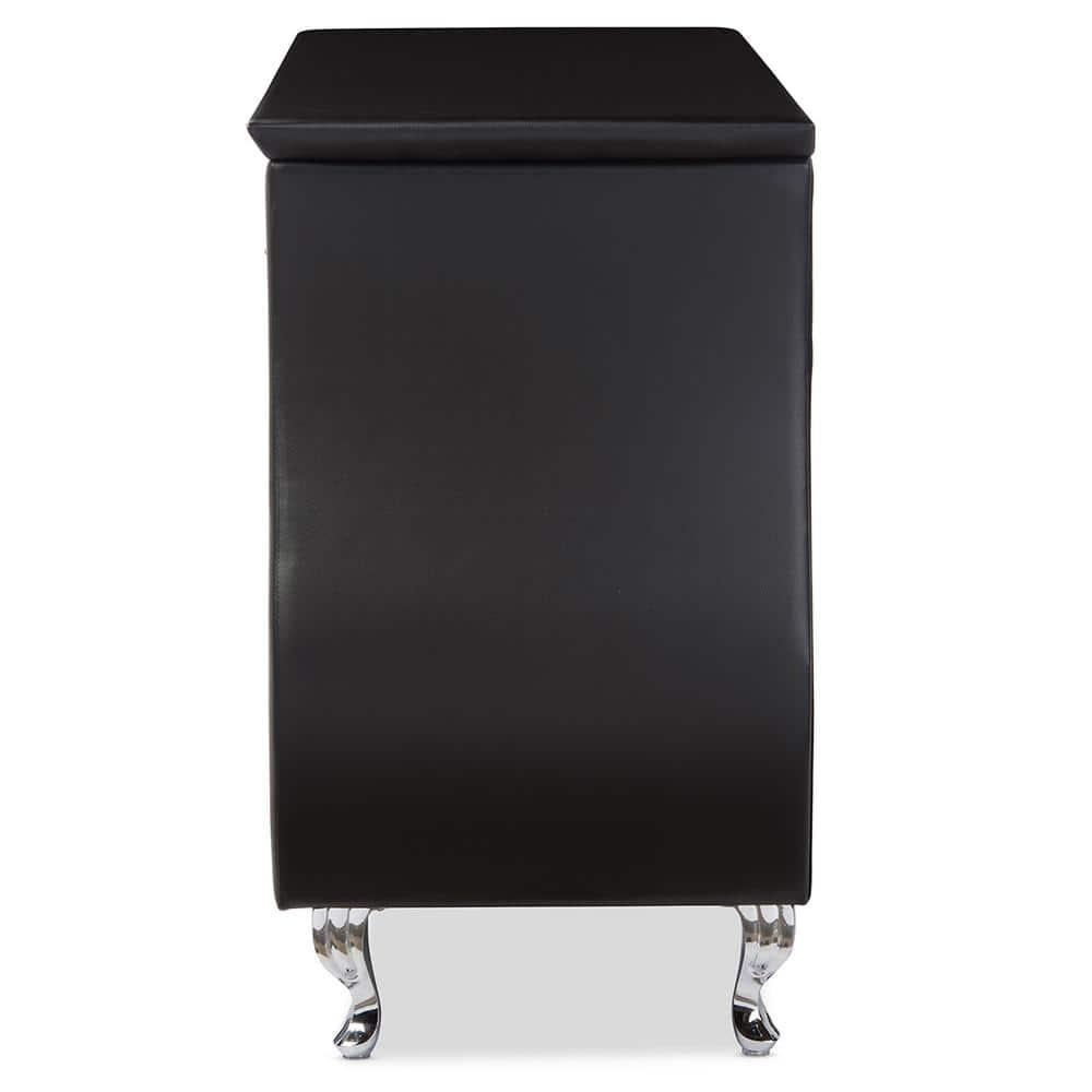 Enzo Modern and Contemporary Faux Leather 6 Drawer Dresser - Baxton Studio