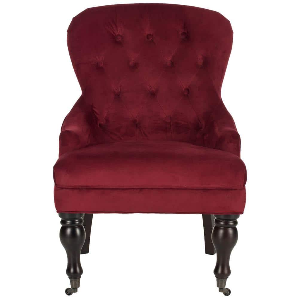 Falcon Arm Chair - MCR4544 - Red Velvet - Safavieh