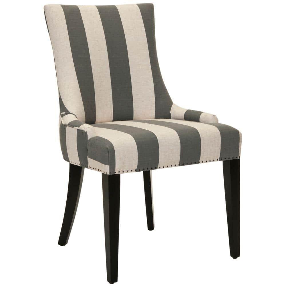 Becca 19''H Dining Chair with Nail Heads - Grey/White - Safavieh