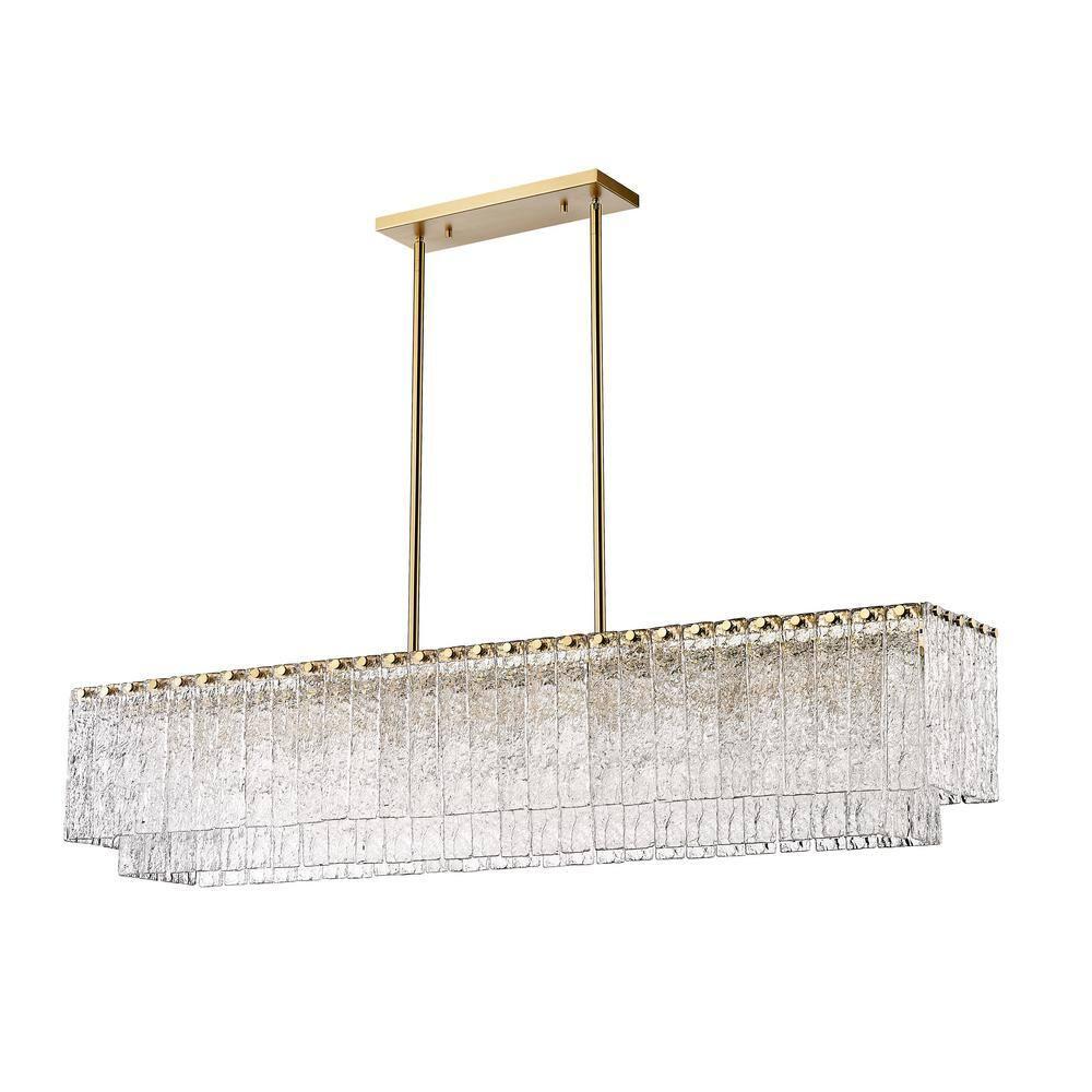 Z-Lite Glacier 7 - Light Island Pendant Light in  Modern Gold