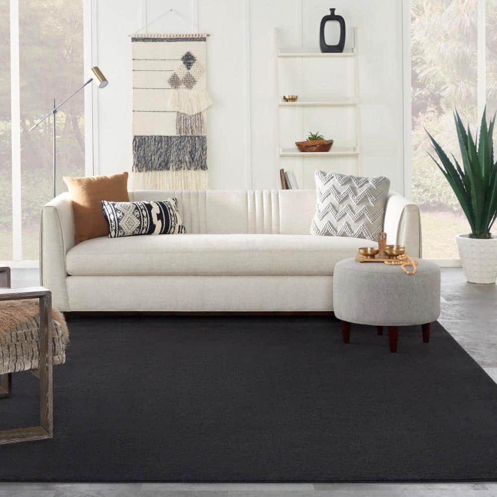 Nourison Essentials Easy Care Indoor Outdoor Area Rug - Black 8' x 10'