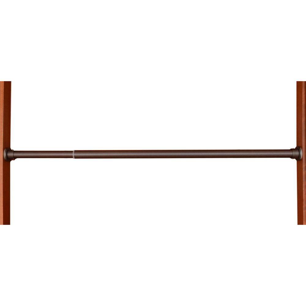 Versailles - DUO Stainless Steel Tension Curtain Rod, Indoor/Outdoor, Adjustable Length from 28" to 48", Bronze