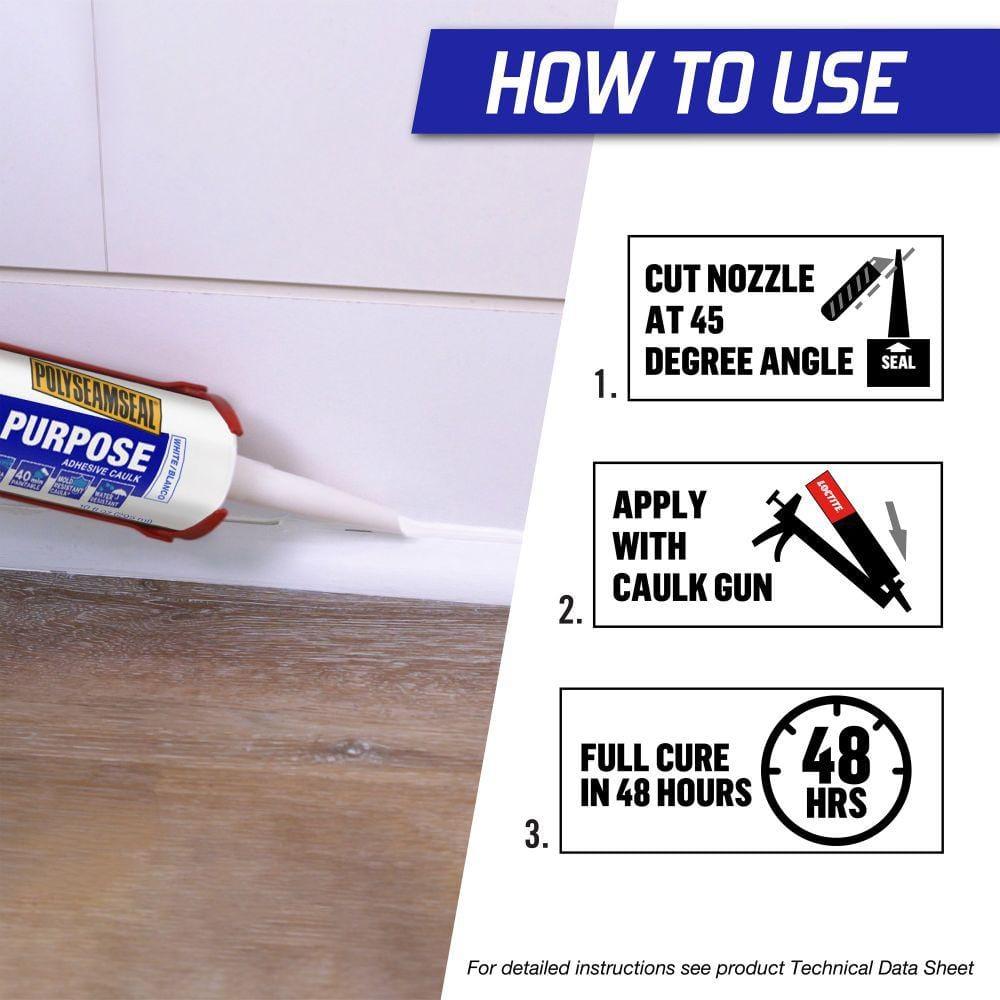 Loctite Polyseamseal Clear Latex All Purpose Adhesive Caulk 10 oz