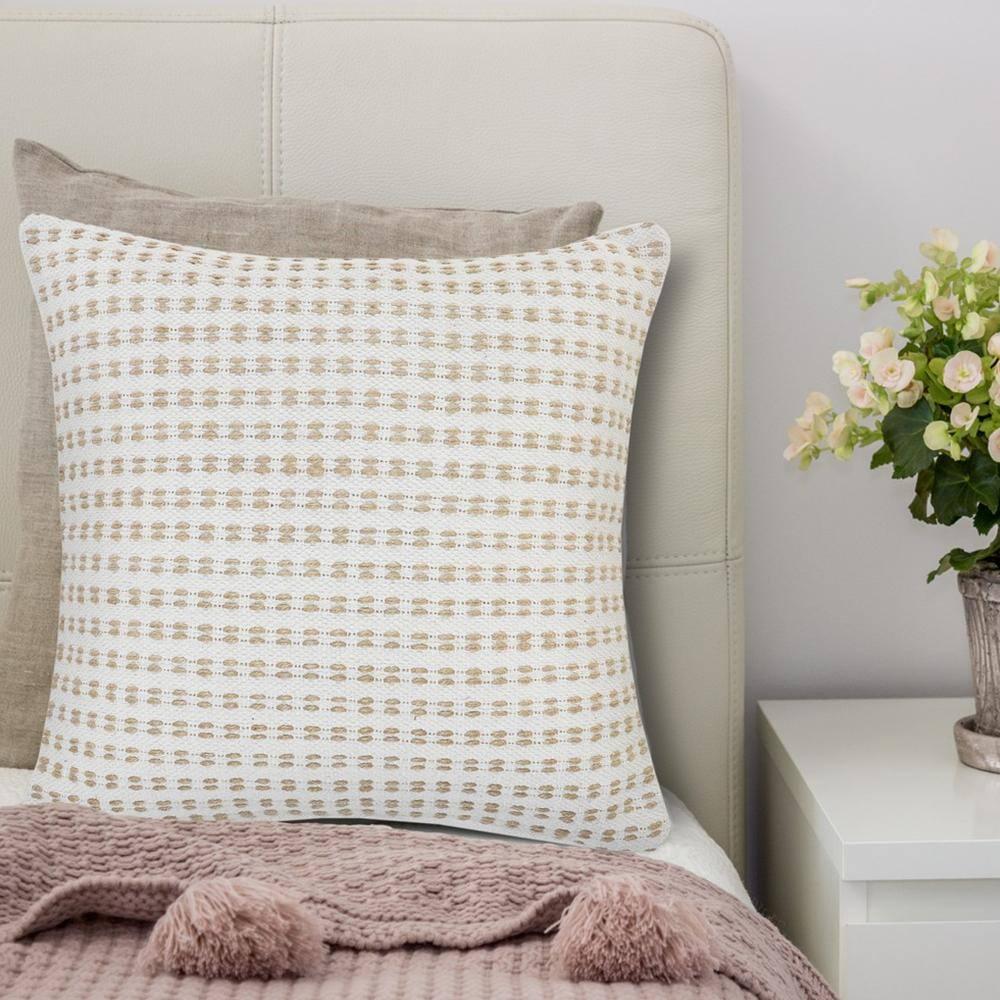 Willow Textured Cotton Throw Pillow