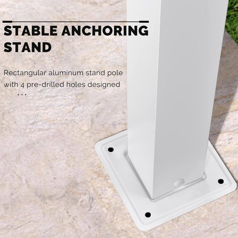 PURPLE LEAF 10' x 10' Outdoor Retractable Pergola with Double Sun Shade Canopy and White Heavy-Duty Aluminum Frame Patio Modern Adjustable Canopy Pergola for Garden Deck and Backyard, Khaki