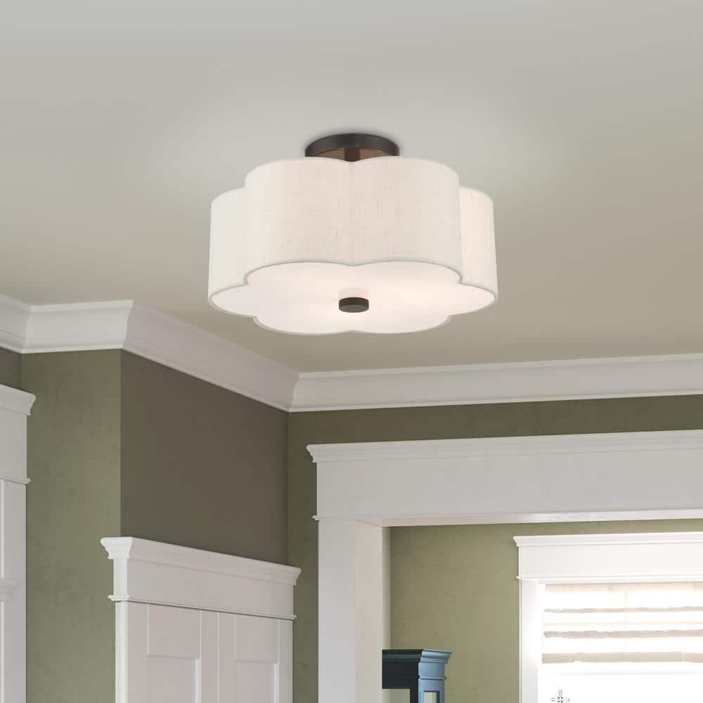 Livex Lighting Solstice 3 - Light Semi-Flush Mount in  English Bronze