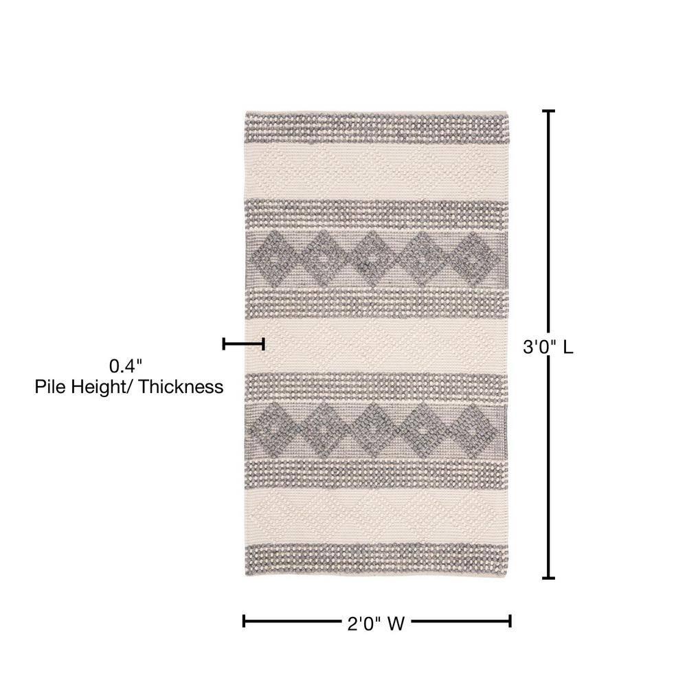 Natura NAT105 Hand Woven Accent Accent Rug - Grey/Ivory - 2' X 3' - Safavieh.