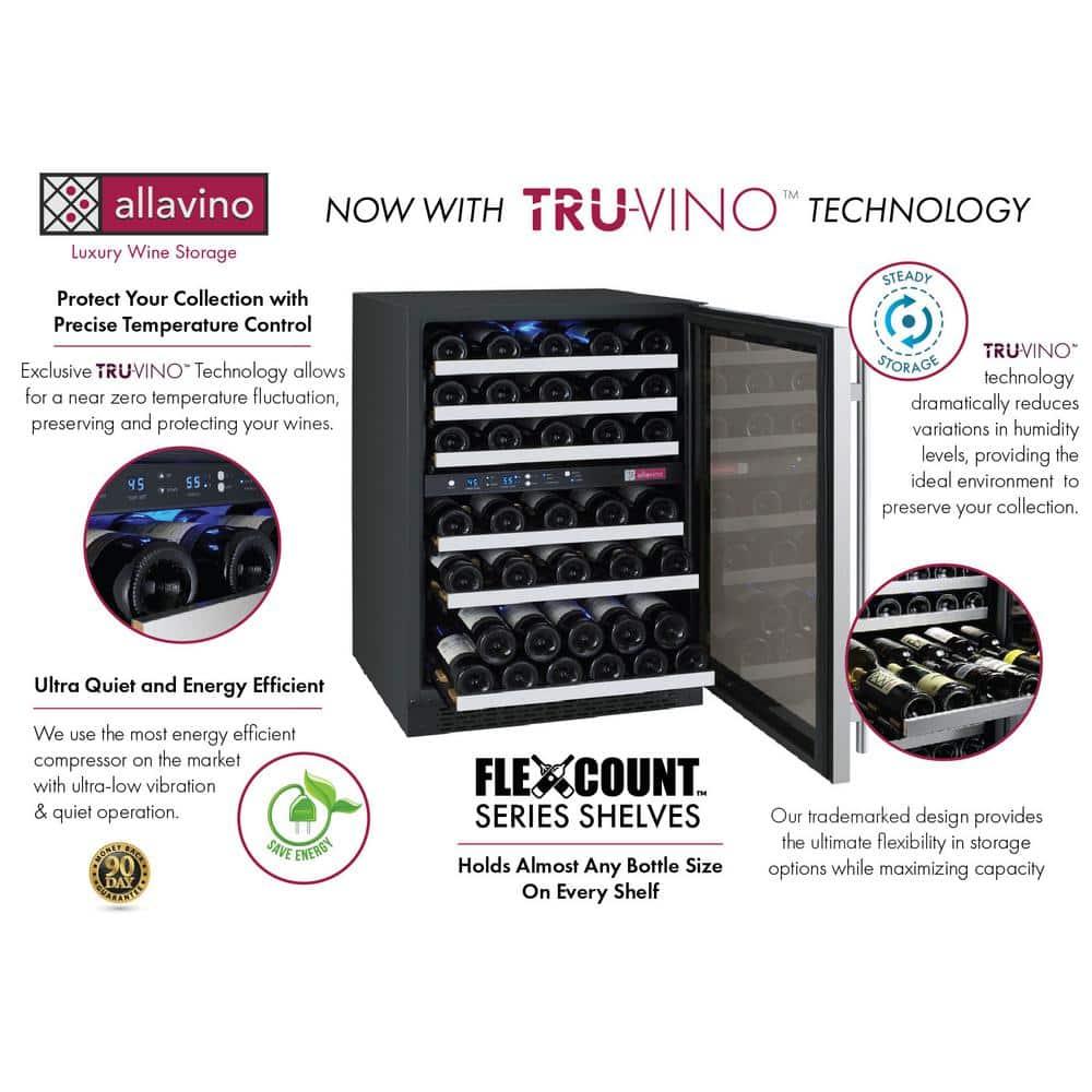 Allavino Allavino Dual Zone 23.4'' 56 Bottle Wine Refrigerator