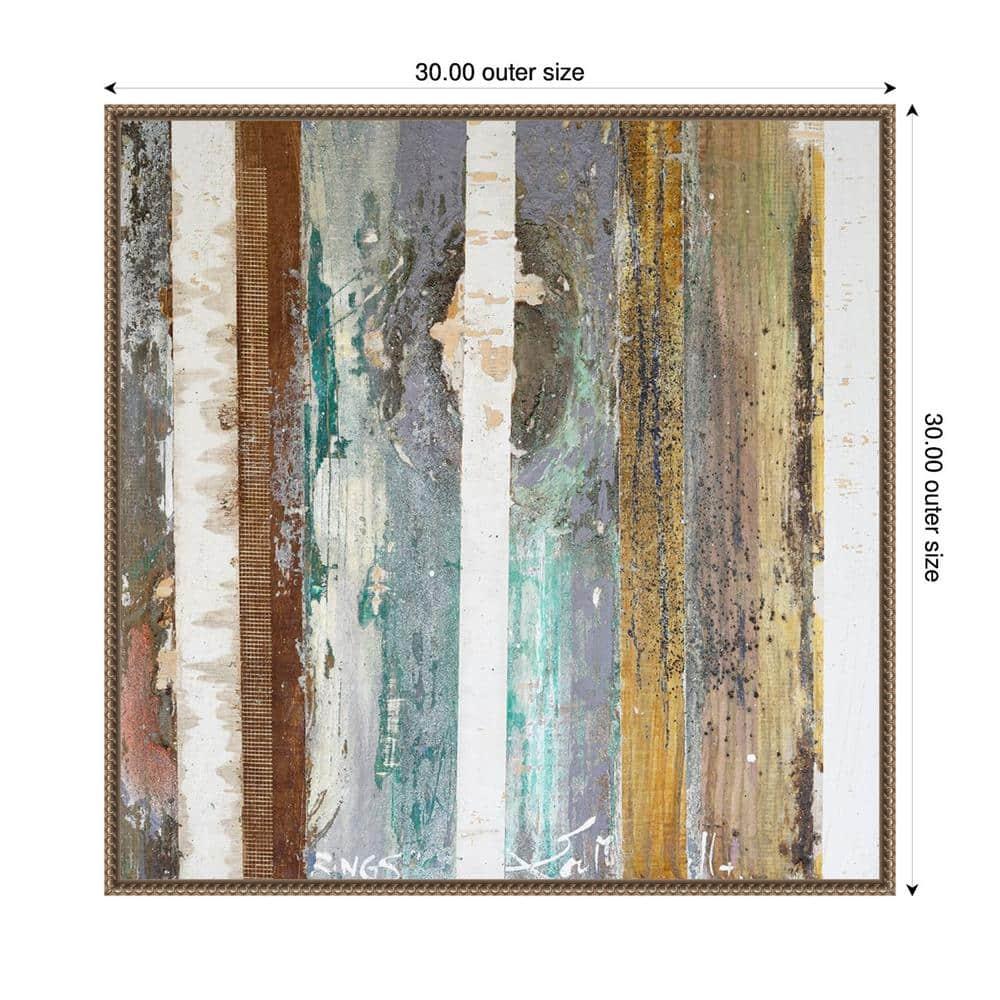 Amanti Art 30"x30" Textured Grain IV by Erin McGee Ferrell Framed Canvas Wall Art Print