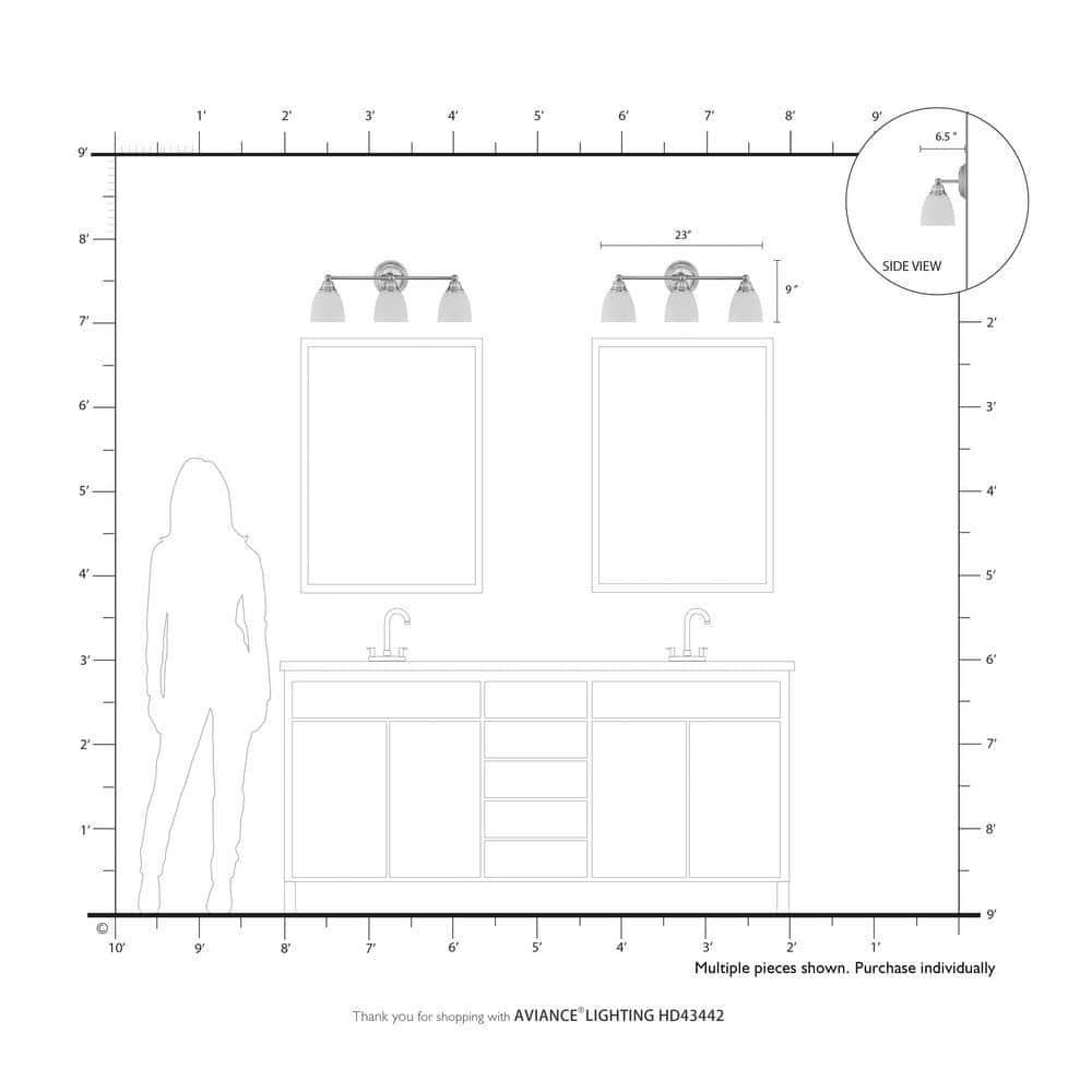 Livex Lighting Somerville 3 - Light Vanity in  Brushed Nickel