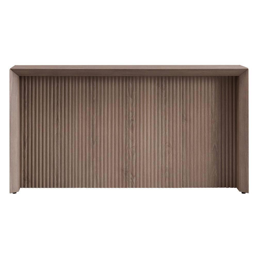 Evelyn&Zoe Modern/Contemporary 56" Wide Antiqued Gray Oak Console Table