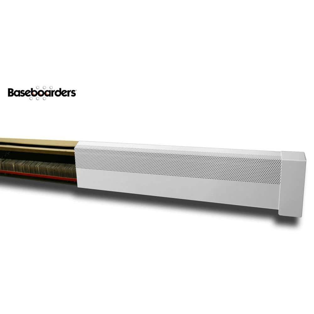 Baseboarders Baseboarders Basic Steel Easy Slip-On Baseboard Heater Cover Coupler - White