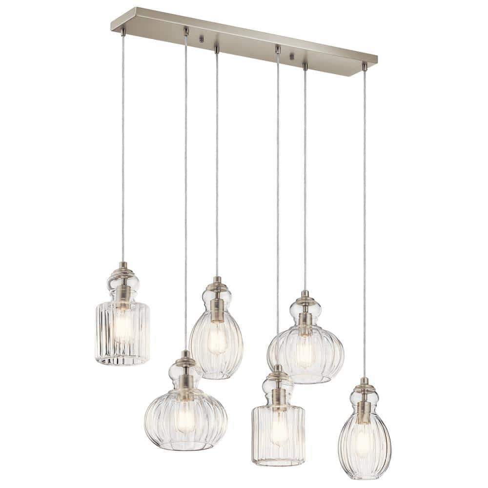 Kichler Lighting Riviera 6 - Light Island Pendant Light in  Brushed Nickel