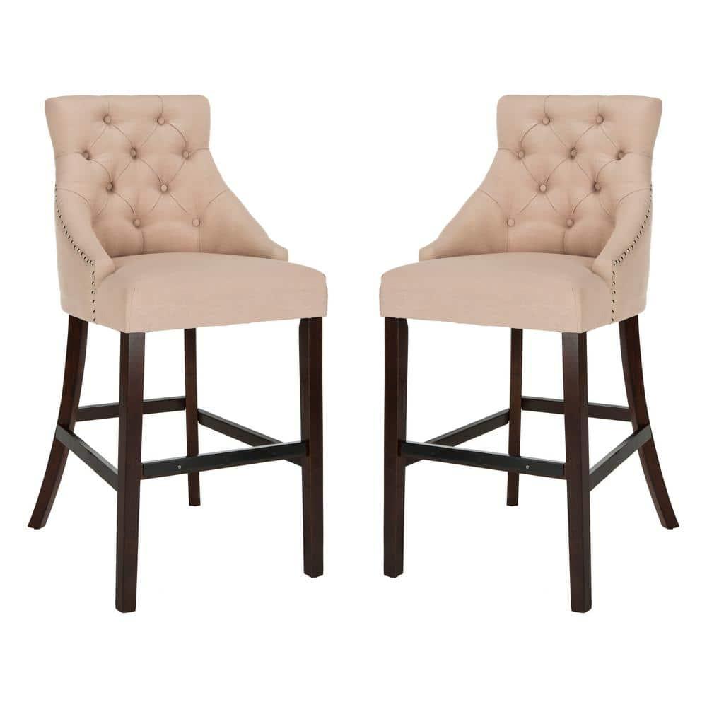 Safavieh Eleni Tufted Wing Back Bar Stool | Wayfair