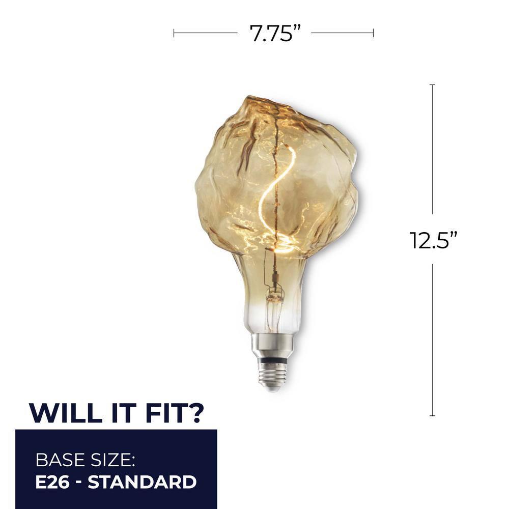 Amber Dimmable LED Decorative Light Bulb with Nostalgic Filament