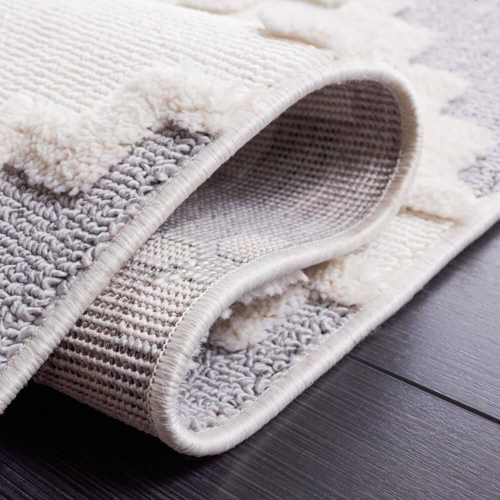 Marrakesh MRK532 Power Loomed Area Rug - Ivory/Grey - 5'3"x7'6" - Safavieh.